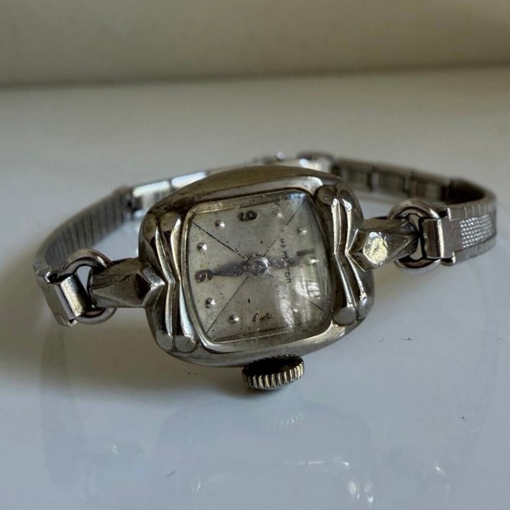 Vintage Hamilton Ladies Watch 1/20 10K GF Gold Filled Speidel Bracelet Untested